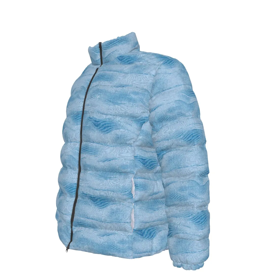 All-Over Print Unisex Stand collar slim down jacket