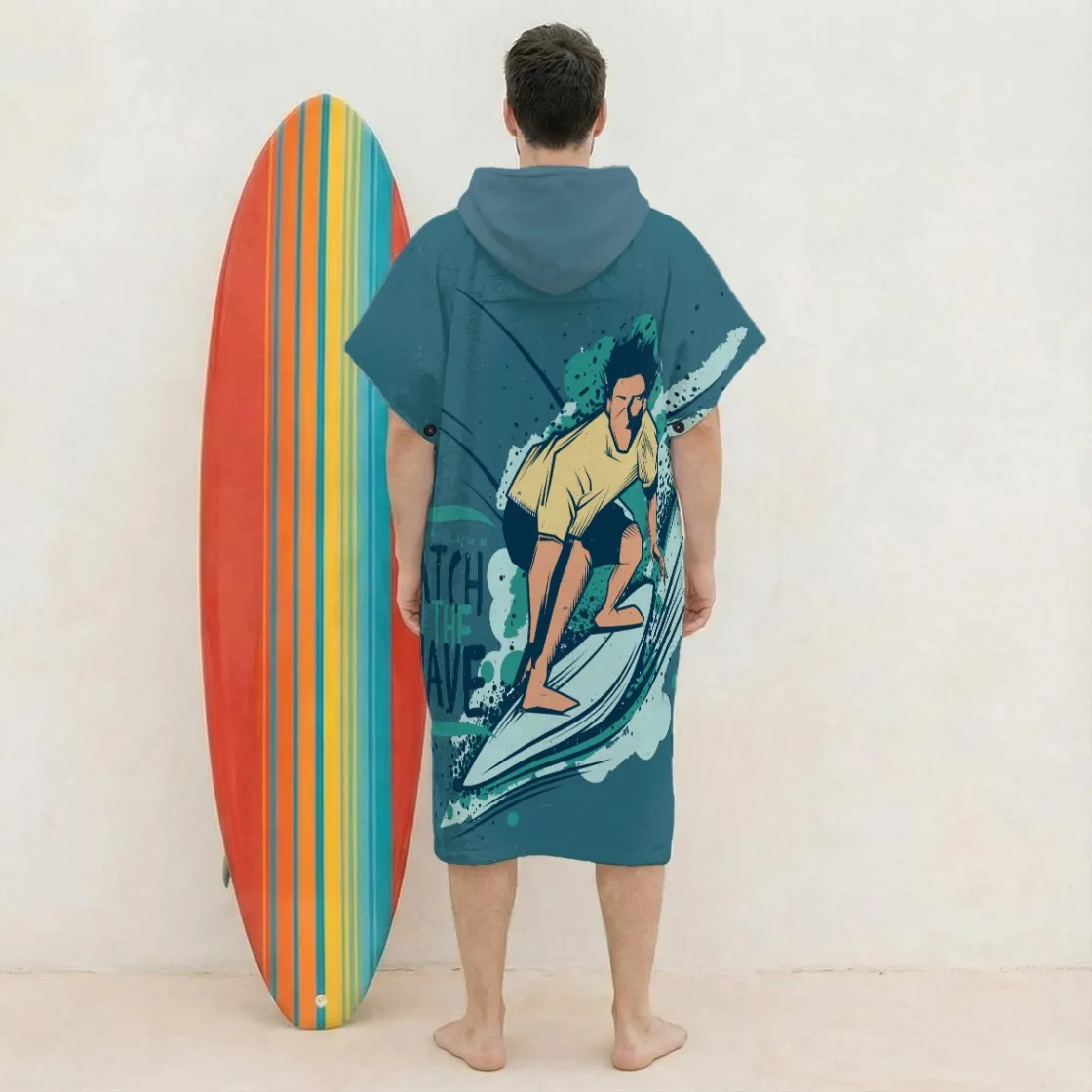 All-Over Print Surf Poncho Towel
