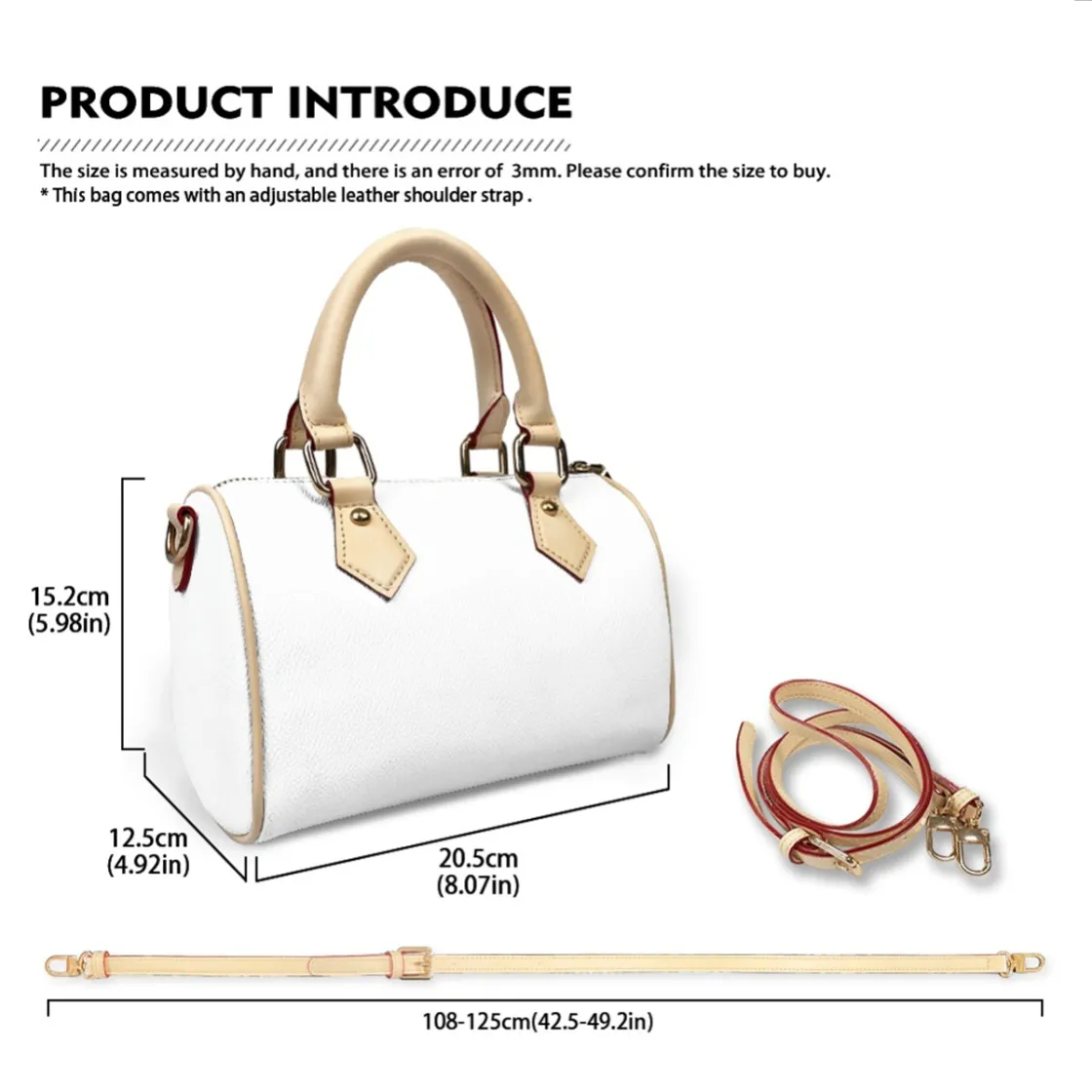 Classic Barrel-Shaped PU Leather Handbag