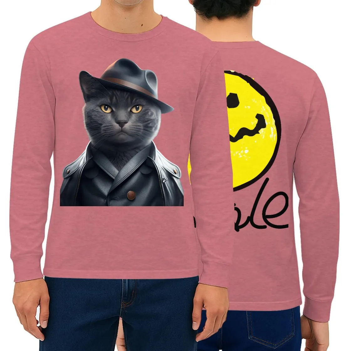 Men’s Long Sleeve T-Shirt Printed in USA| 180GSM Double DTF