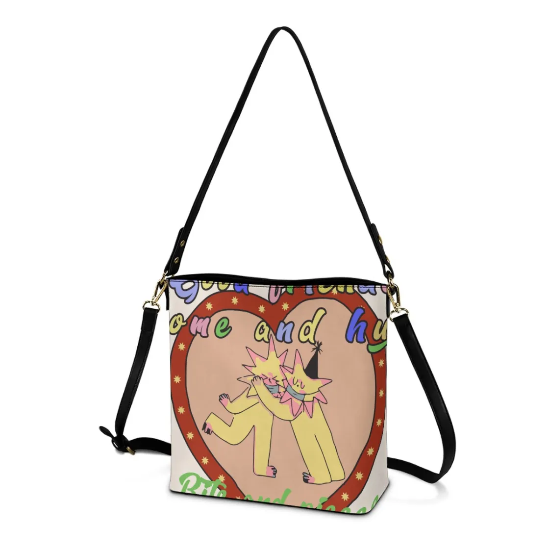 Minimalist Square Crossbody Bucket Bag