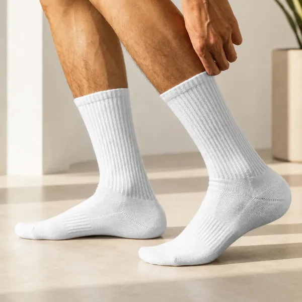 Embroidery Sports Cotton Crew Socks|Cotton
