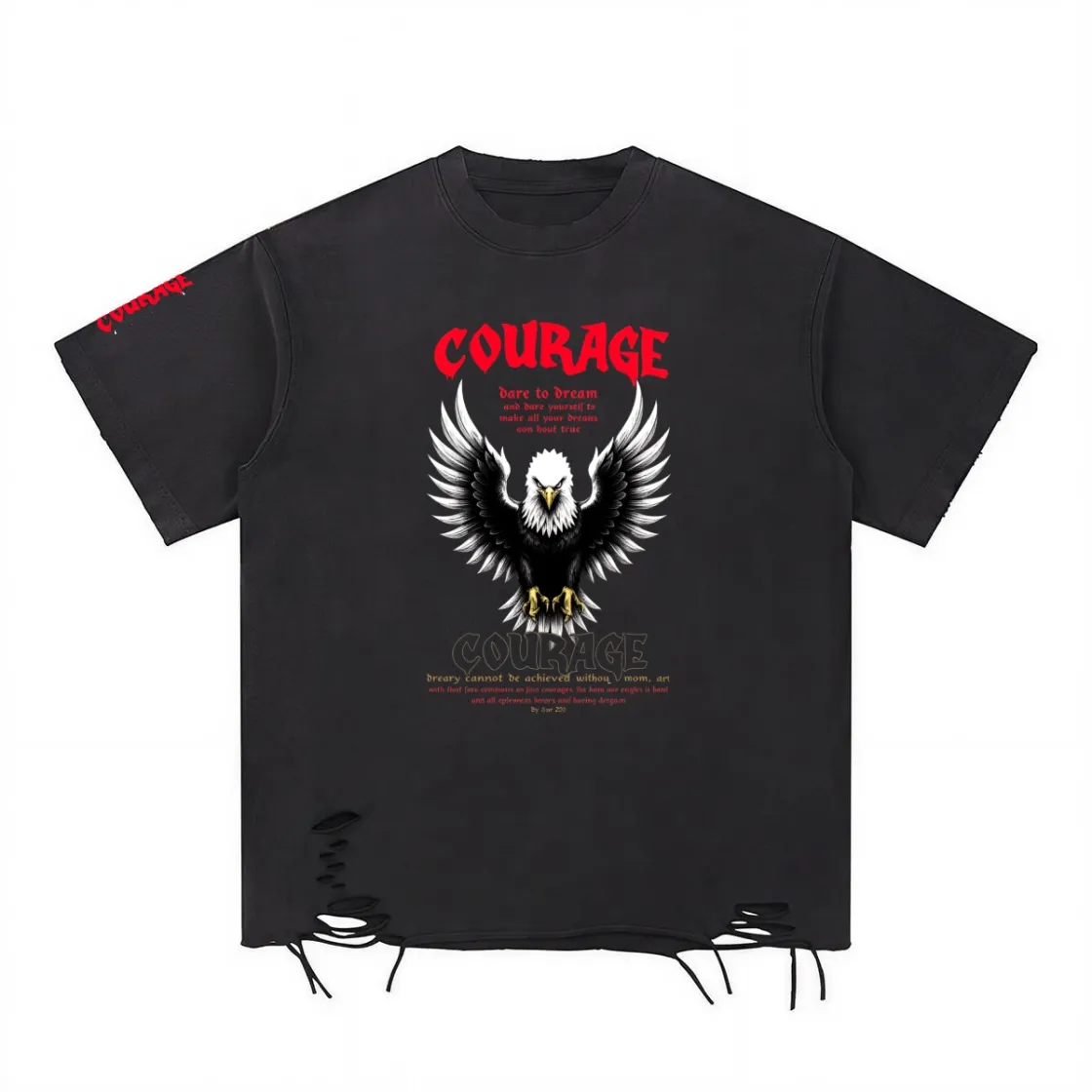 Men’s Distressed Washed Oversized T-Shirt|270GSM DTG