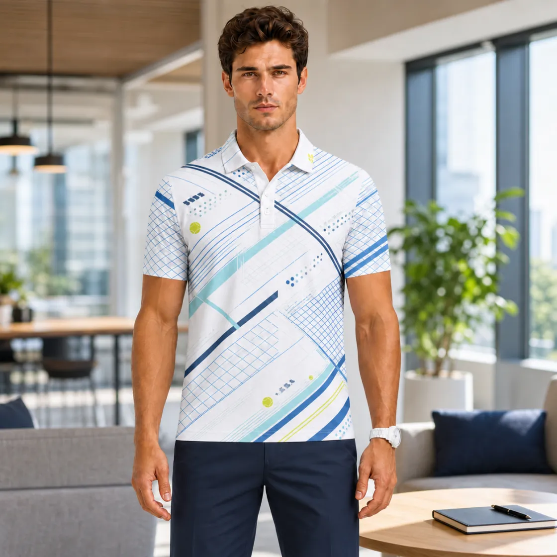 All-Over Print Men's UV Protection Polo Shirt|Bonded Seam