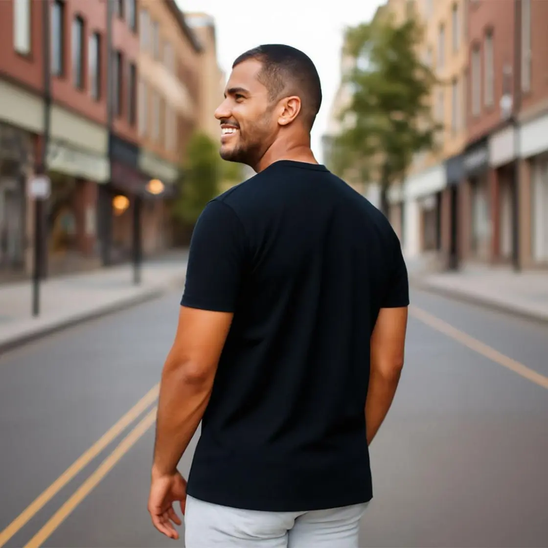 Men's Crew Neck Short Sleeve Quick Dry T-Shirt Printed in USA|220GSM Front DTF