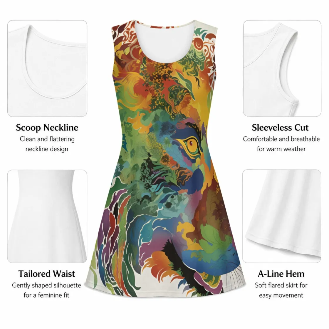All-Over Print Women's Yoga Tank Dress