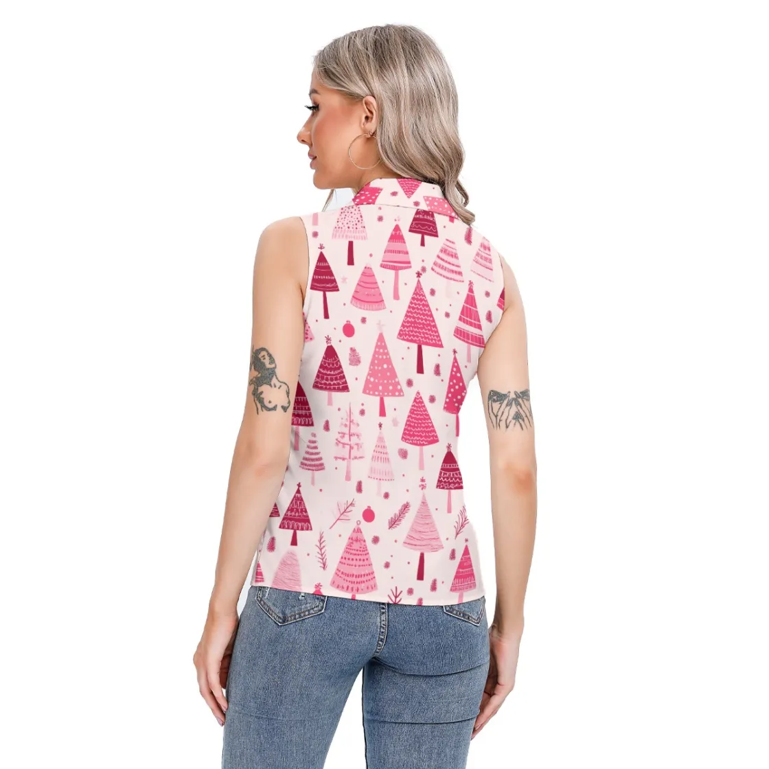 All-Over Print Women's Lapel Vest