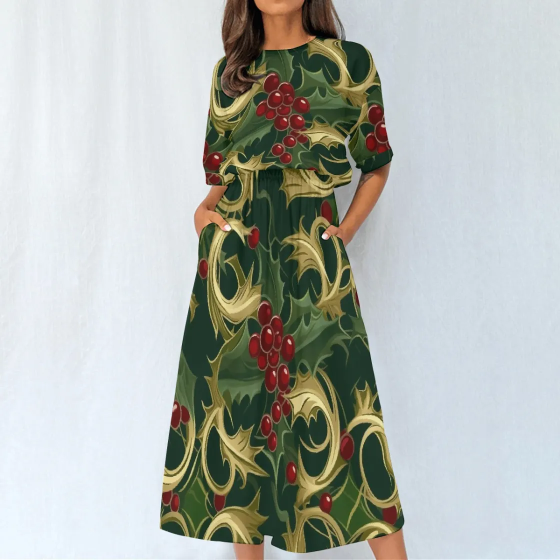 All-Over Print Women's Knee-Length Dress