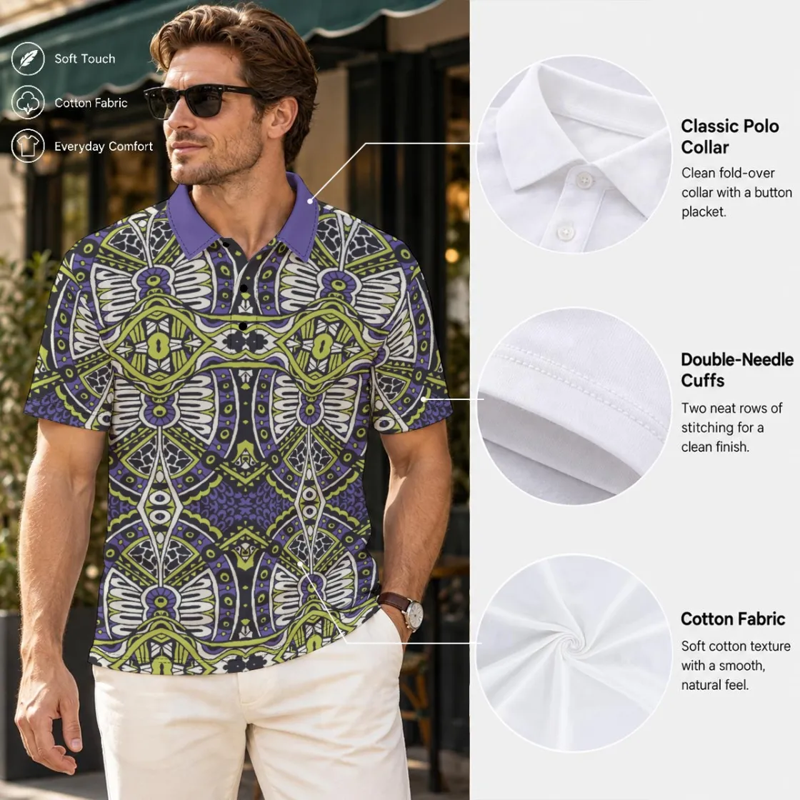 Men's Polo Shirt - Cotton