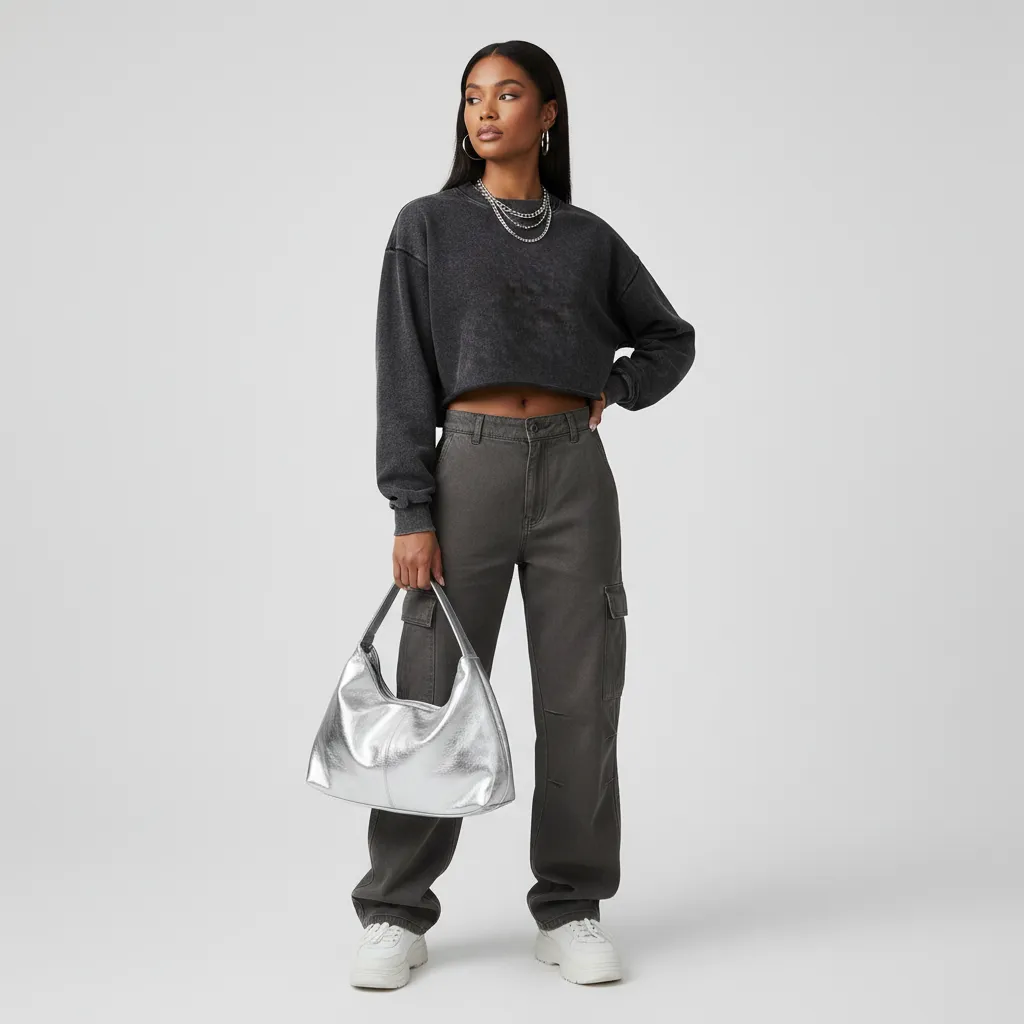 Women’s Cropped Distressed Sweatshirt380GSM Cotton DTF