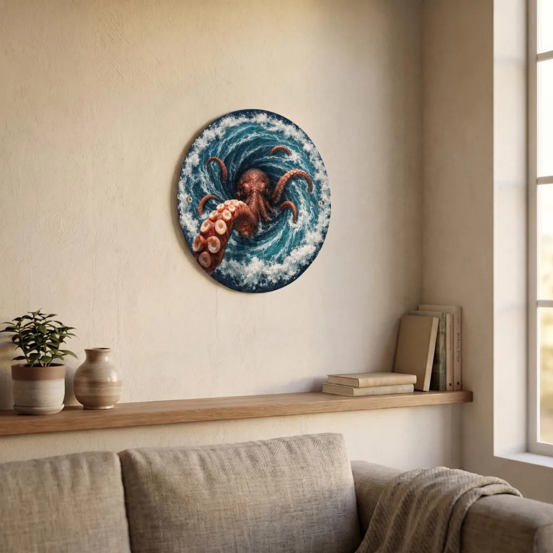 Round Aluminum Painting Printed in Canada