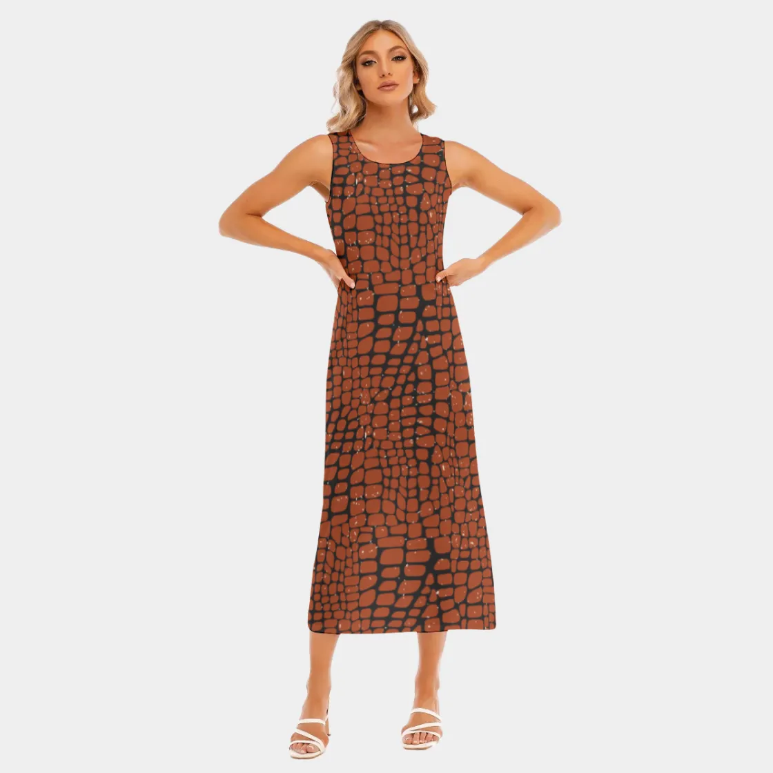 All-Over Print Women's Tank Top Long Dress