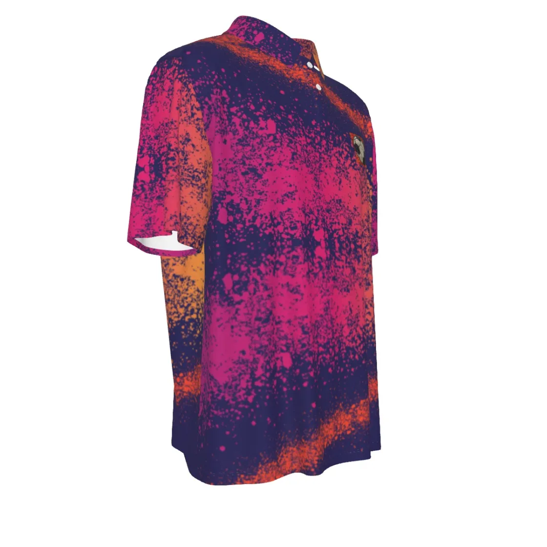 All-Over Print Men's Casual Polo Shirt