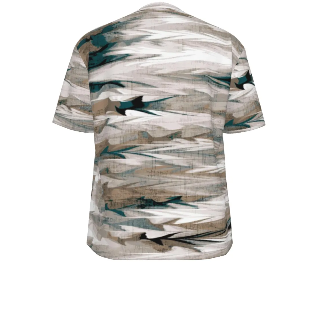 All-Over Print Men's Lightweight V-Neck Short Sleeve With Double Pockets