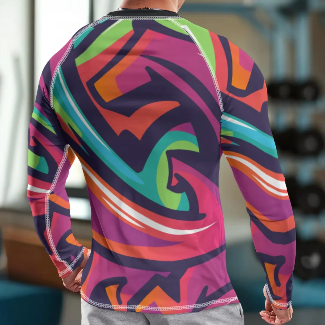All-Over Print Unisex Yoga Sports Long Sleeve T-Shirt