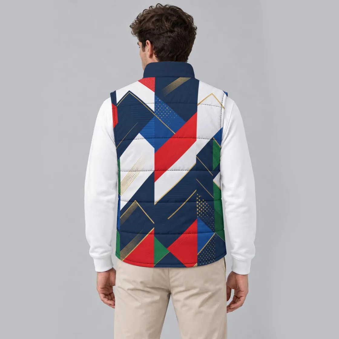 All-Over Print Unisex Quilted Full-Zip Padded Vest