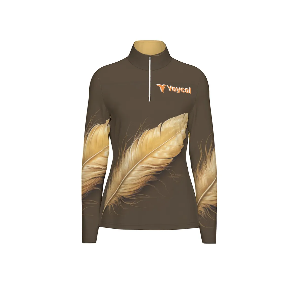 All-Over Print Women's Sports Collar Jersey With Long Sleeve| Interlock