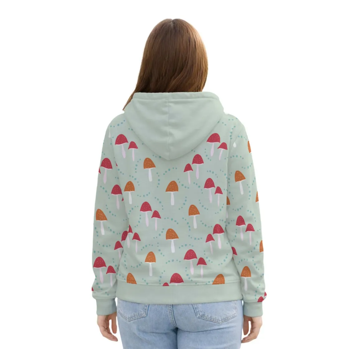 All-Over Print Women’s Fleece Lined Warm Hoodie