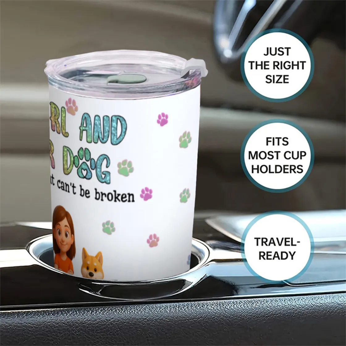 Custom 20OZ Tumbler With Sliding Lid Printed in USA