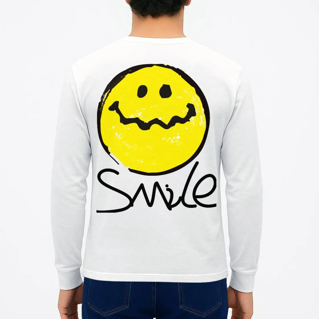 Men’s Long Sleeve T-Shirt Printed in USA| 180GSM Double DTF