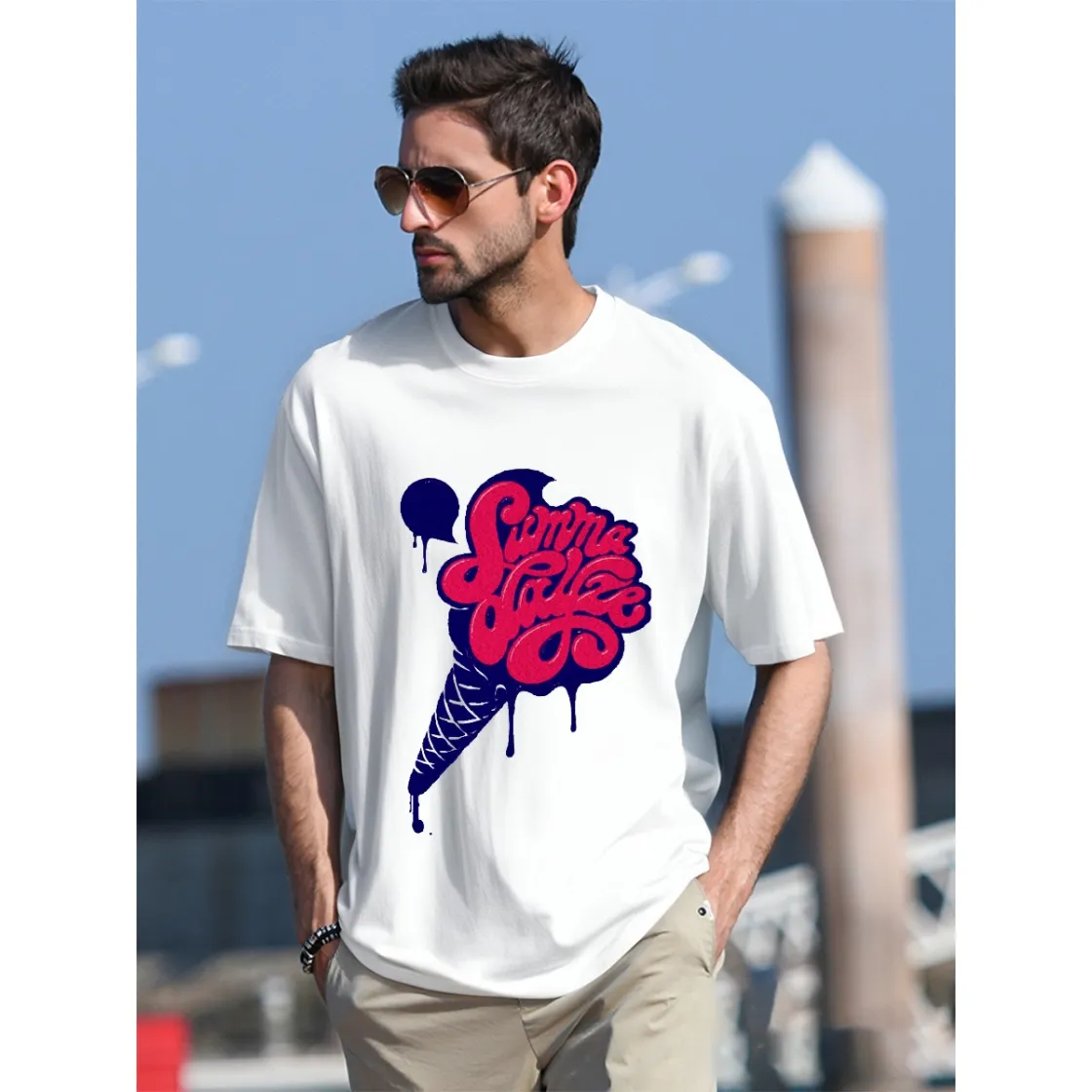 Men's T-Shirt Printed in USA|180GSM Front & Back DTG
