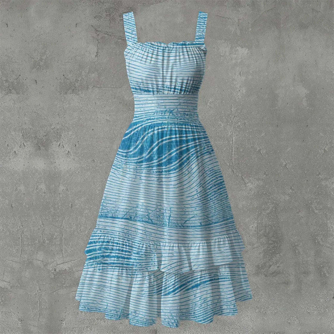 All-Over Print Women’s Ruffle Hem Dress