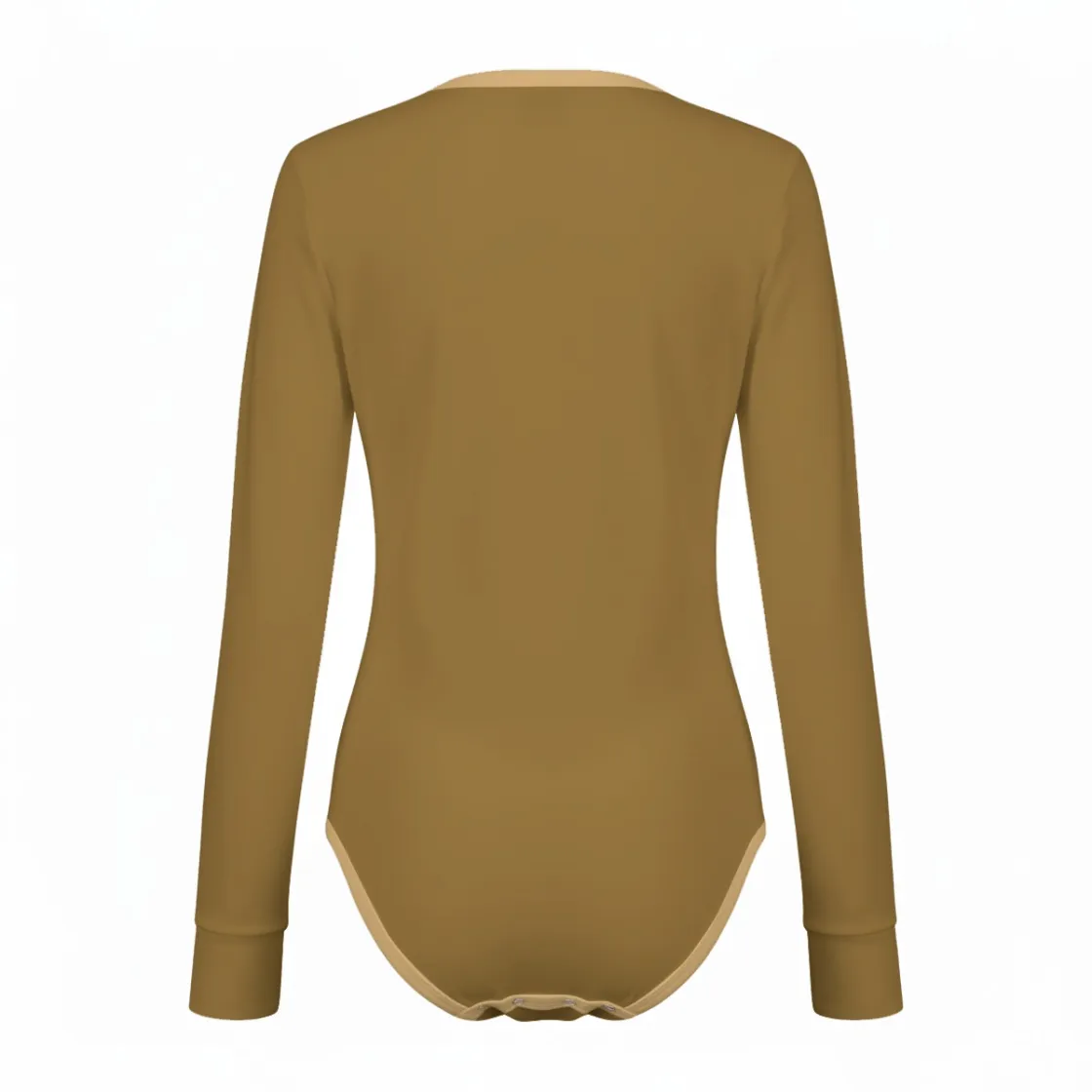All-Over Print Women's Long Sleeve Bodysuit With Thumbhole