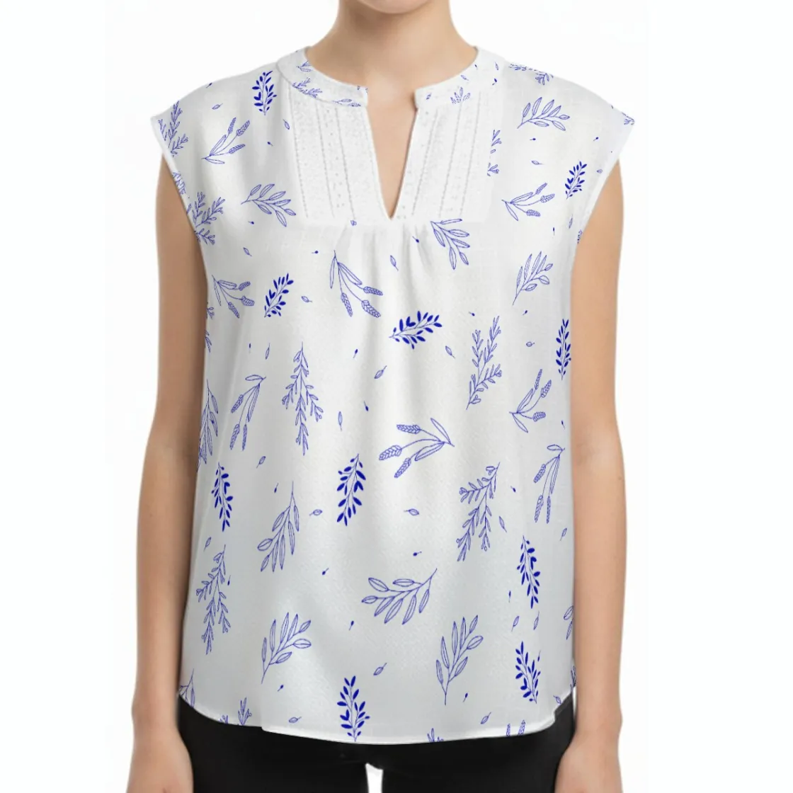 All-Over Print Women’s Sleeveless Blouse
