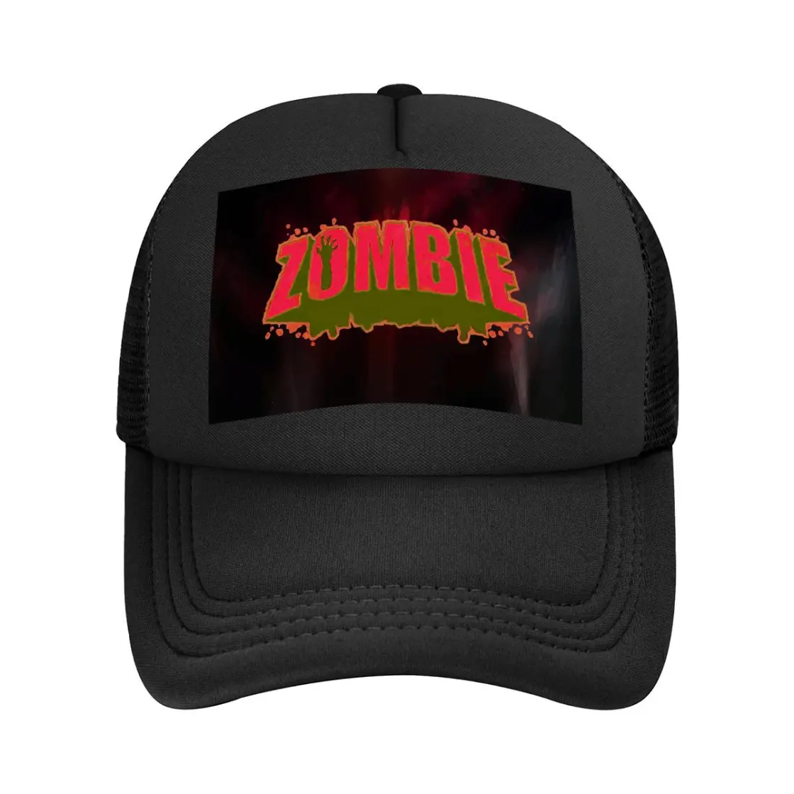 Adult Solid-Color Mesh Baseball Cap Printed in USA