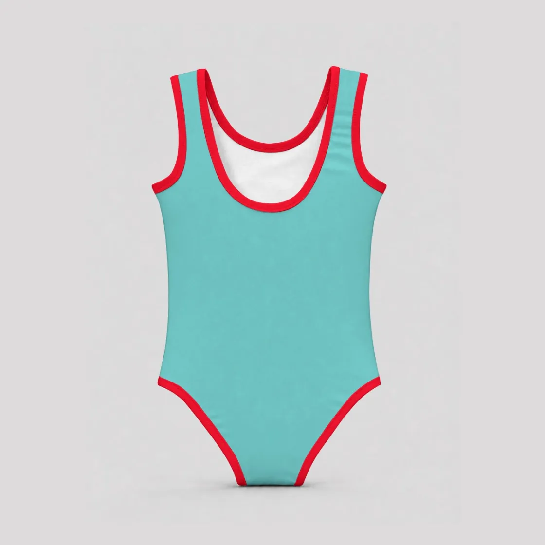 All-Over Print Girls' Sleeveless One-Piece Swimsuit