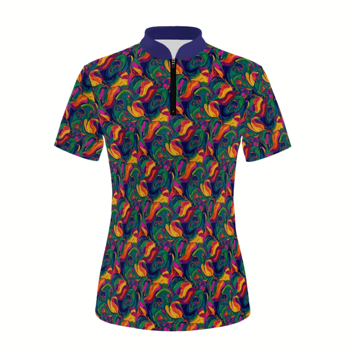 All-Over Print  Women's Sports Collar Jersey