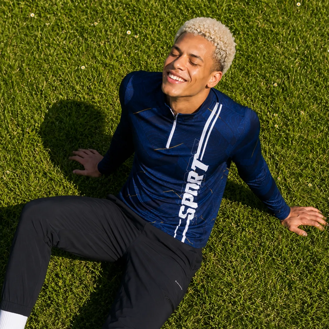 All-Over Print Men's Sports Collar Jersey With Long Sleeve| Interlock