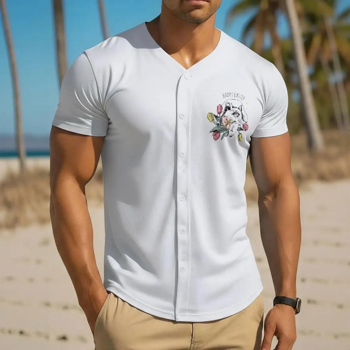 All-Over Print Men's Short Sleeve Baseball Jersey
