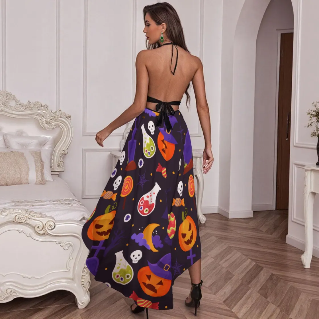 All-Over Print Women’s Elegant Mesh Lace Evening Dress