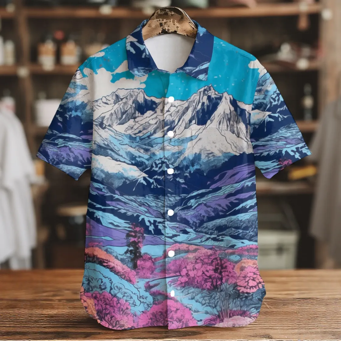All-Over Print Men's Short Sleeve Shirt With Pockets