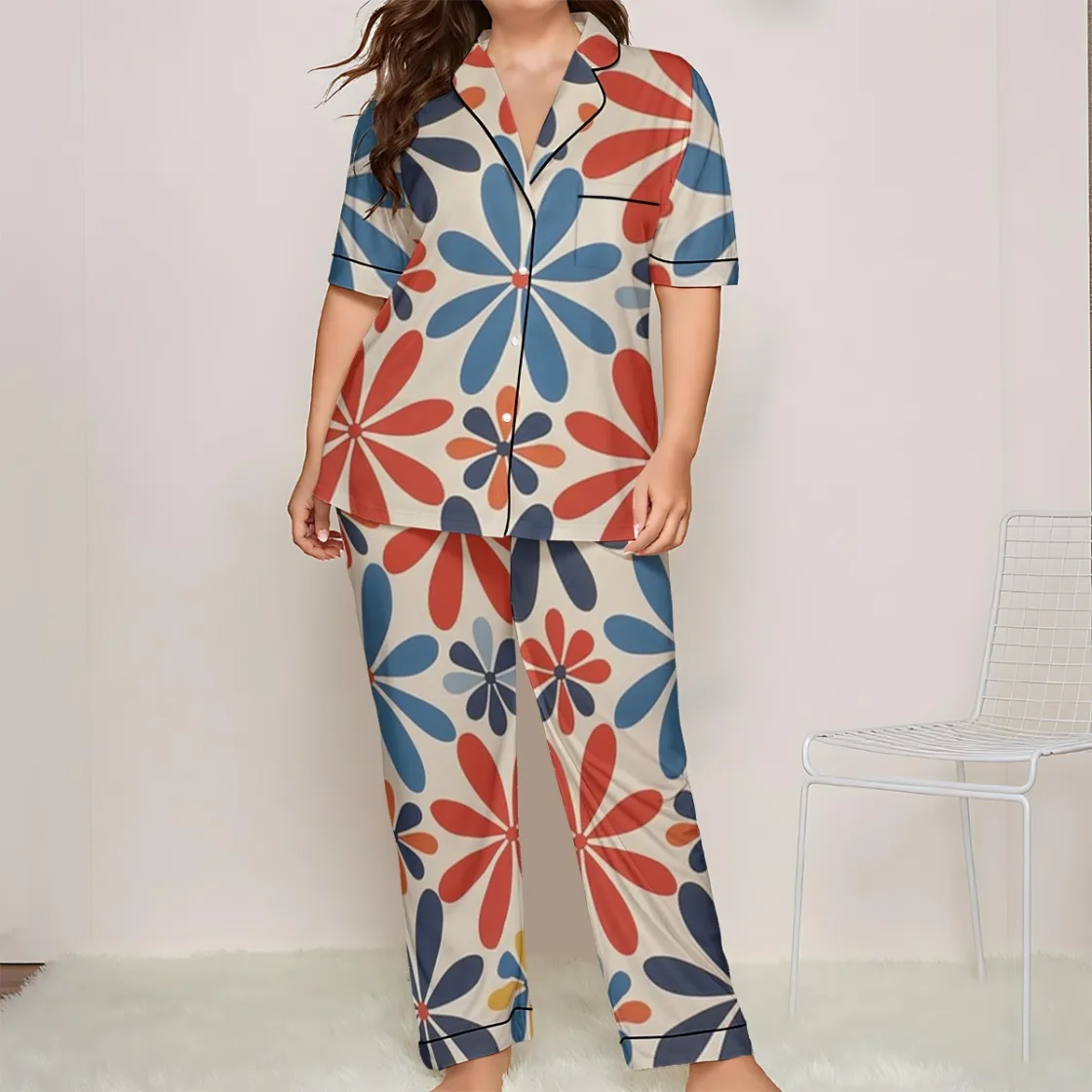 All-over print Women'S Trousers Pajamas Set
