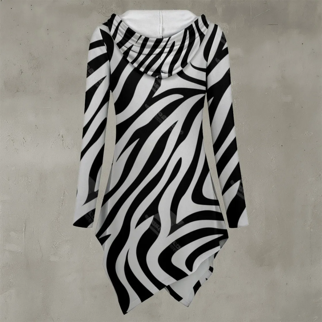All-Over Print Women's Asymmetric Hem Hoodie