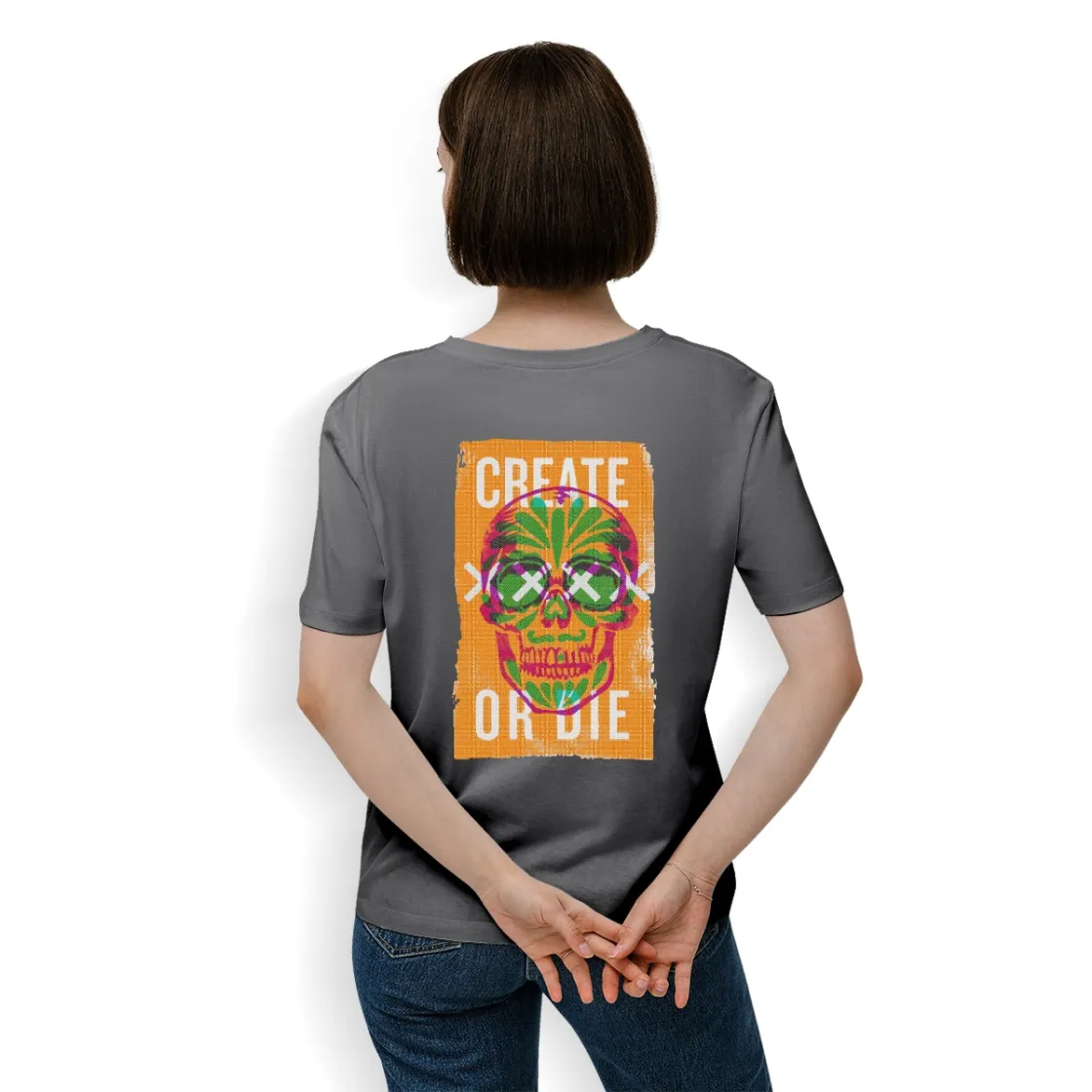 Women's Essential Crew Neck T-Shirt Printed in USA|180GSM Front & Back DTF