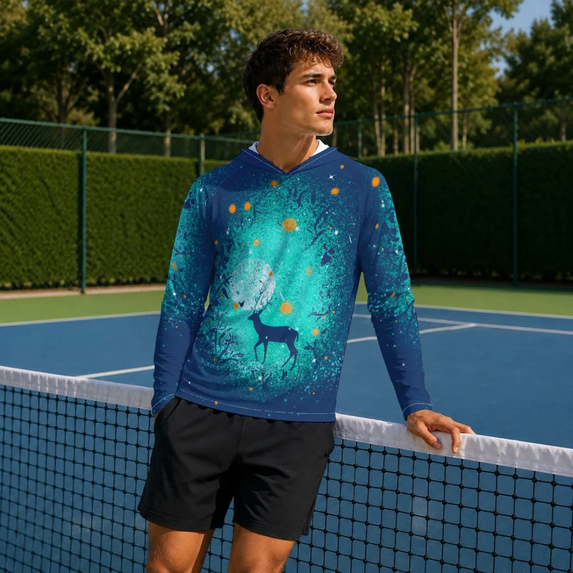 All-Over Print Men's Sun Protection Hooded Sport Top