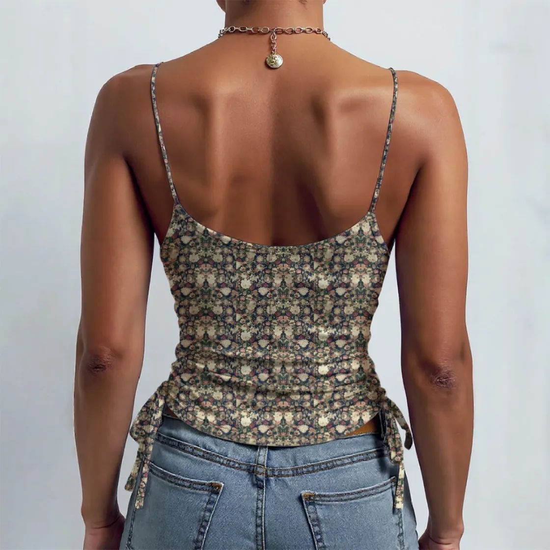 All-over Print Drawstring Camisole