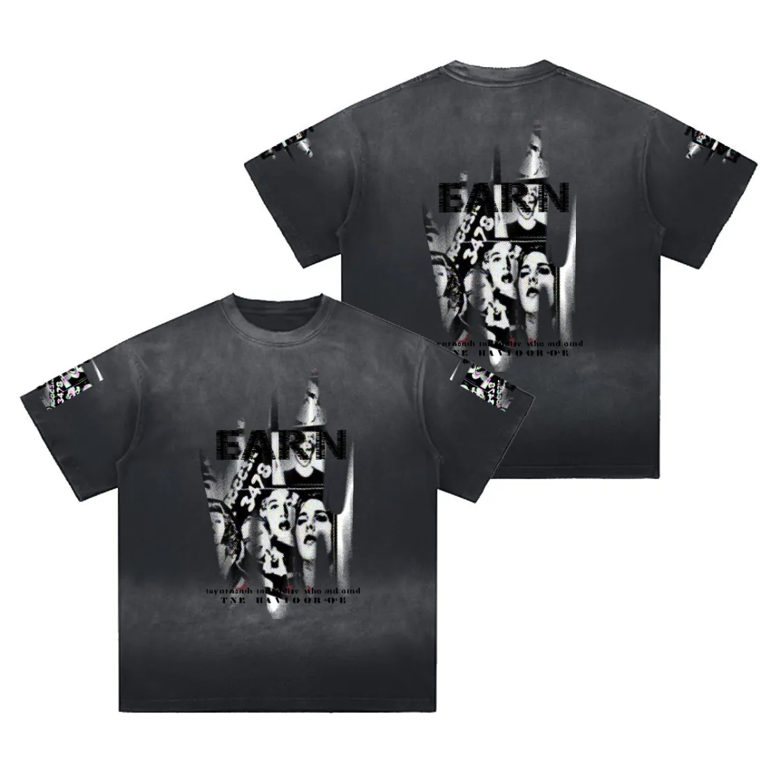 Men’s Distressed Washed Oversized T-Shirt|260GSM DTF