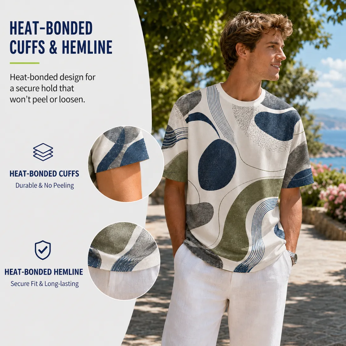 All-Over Print Unisex Drop-shoulder T-shirt|Bonded Seam