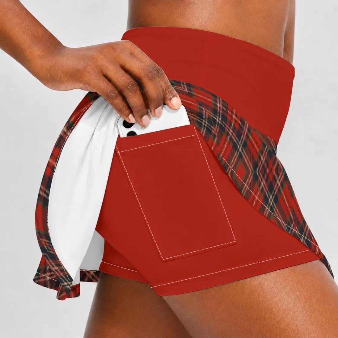 All-Over Print Women's Pleated Athletic Skort