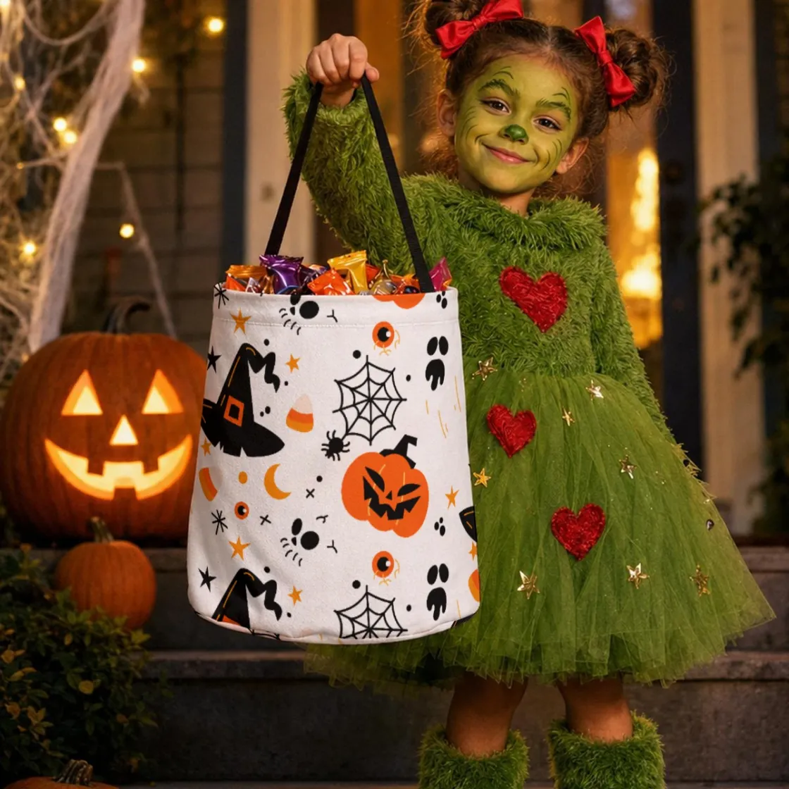 All-Over Print LED-Illuminated Bucket Bag
