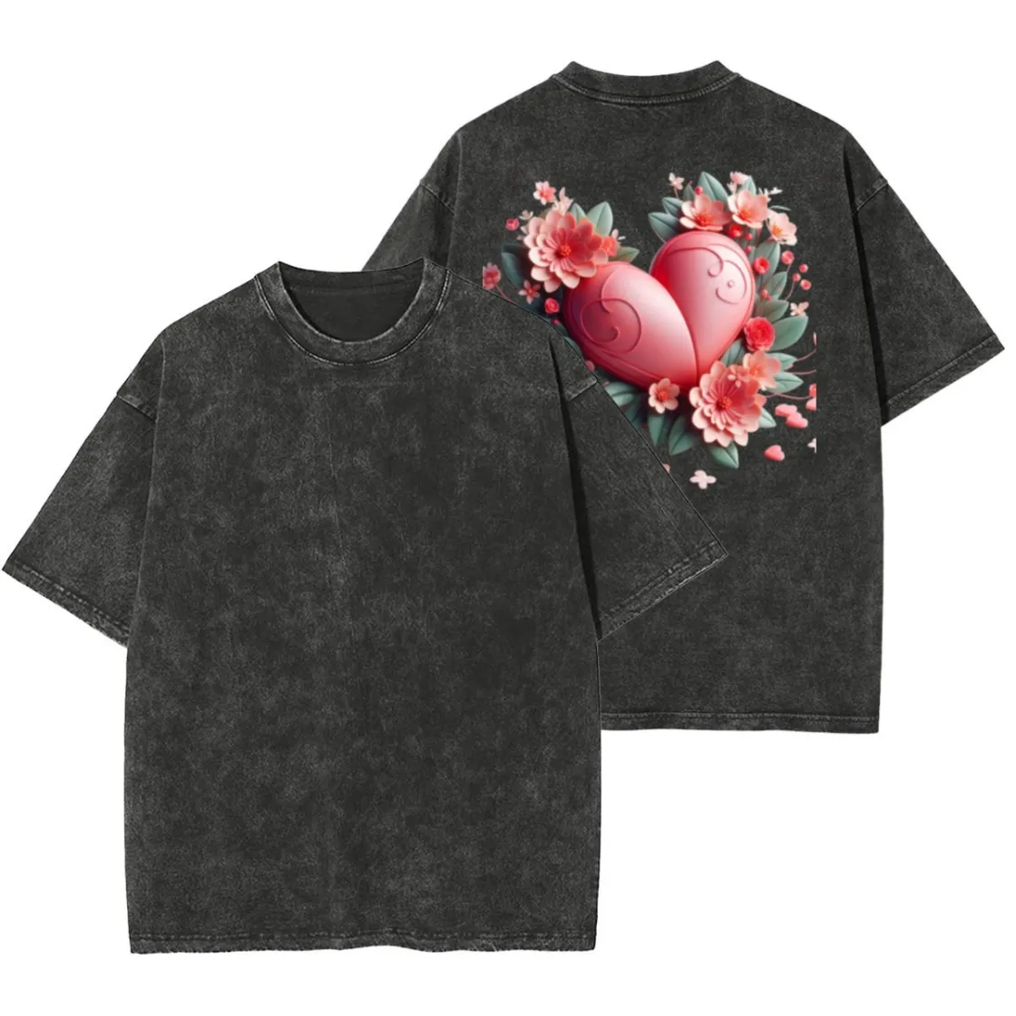 Unisex Heavyweight Washed T-shirt Printed in USA|250GSM Cotton DTG Back