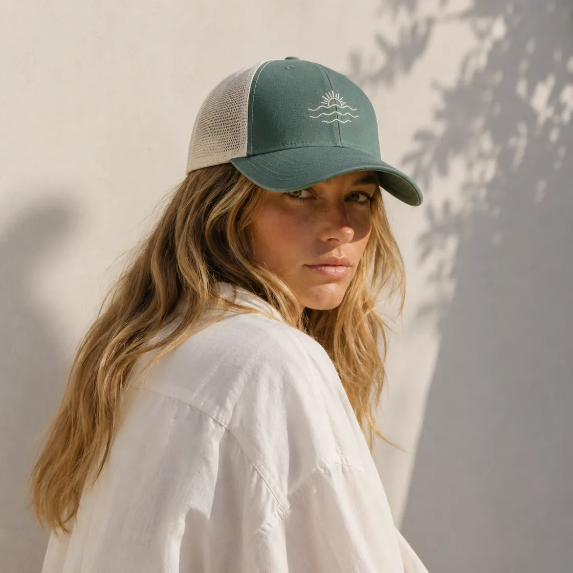 Unisex Trucker Hat With White Half-mesh