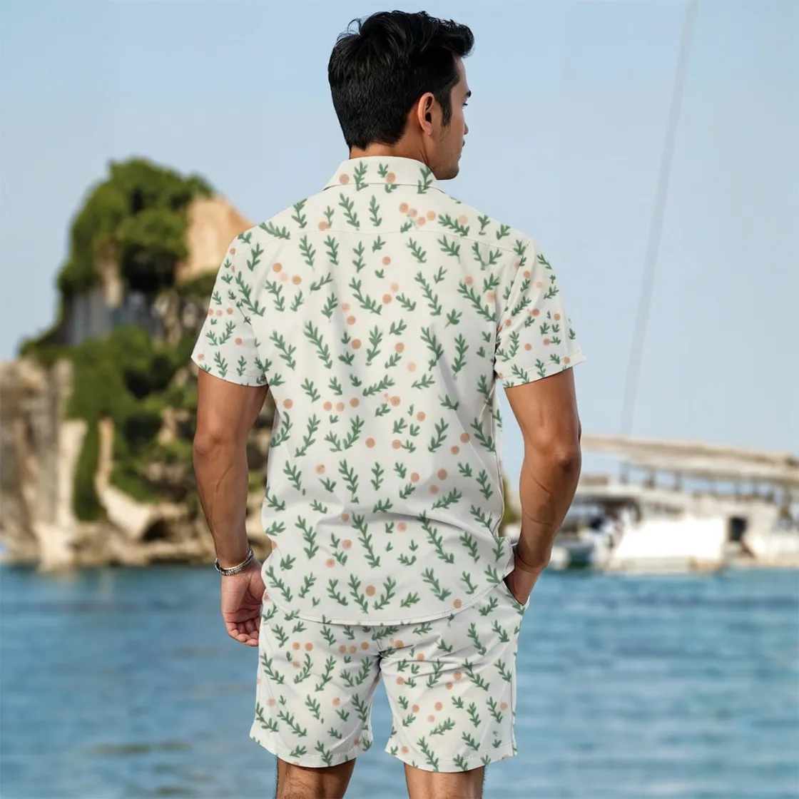 All-Over Print Men's Summer Shirt Set