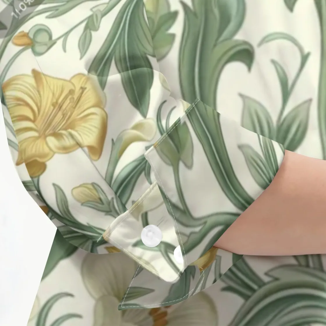 All-Over Print Women's Mid-Length Sleeve Shirt