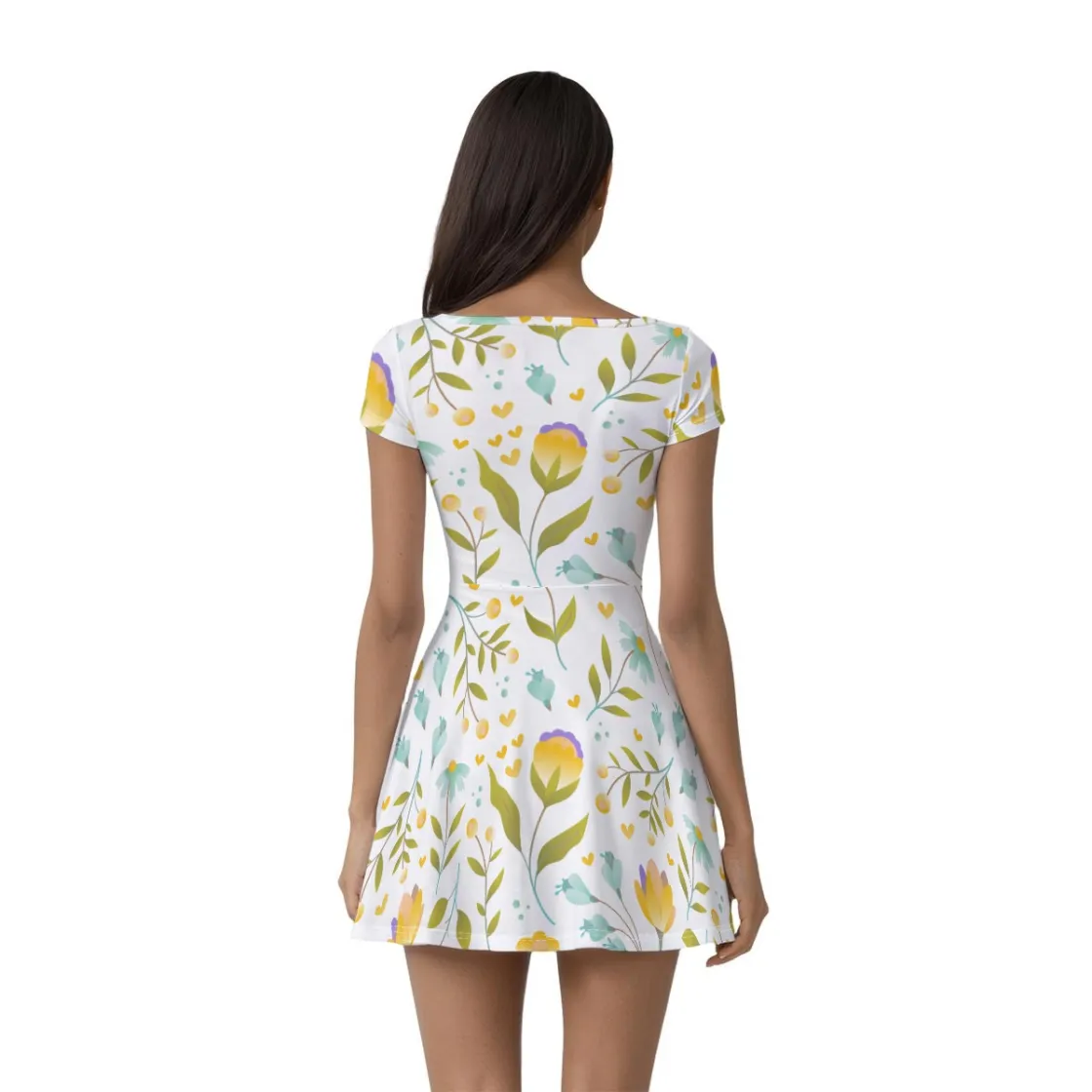 All-Over Print Women’s Athletic Dress With Built‑In Shorts