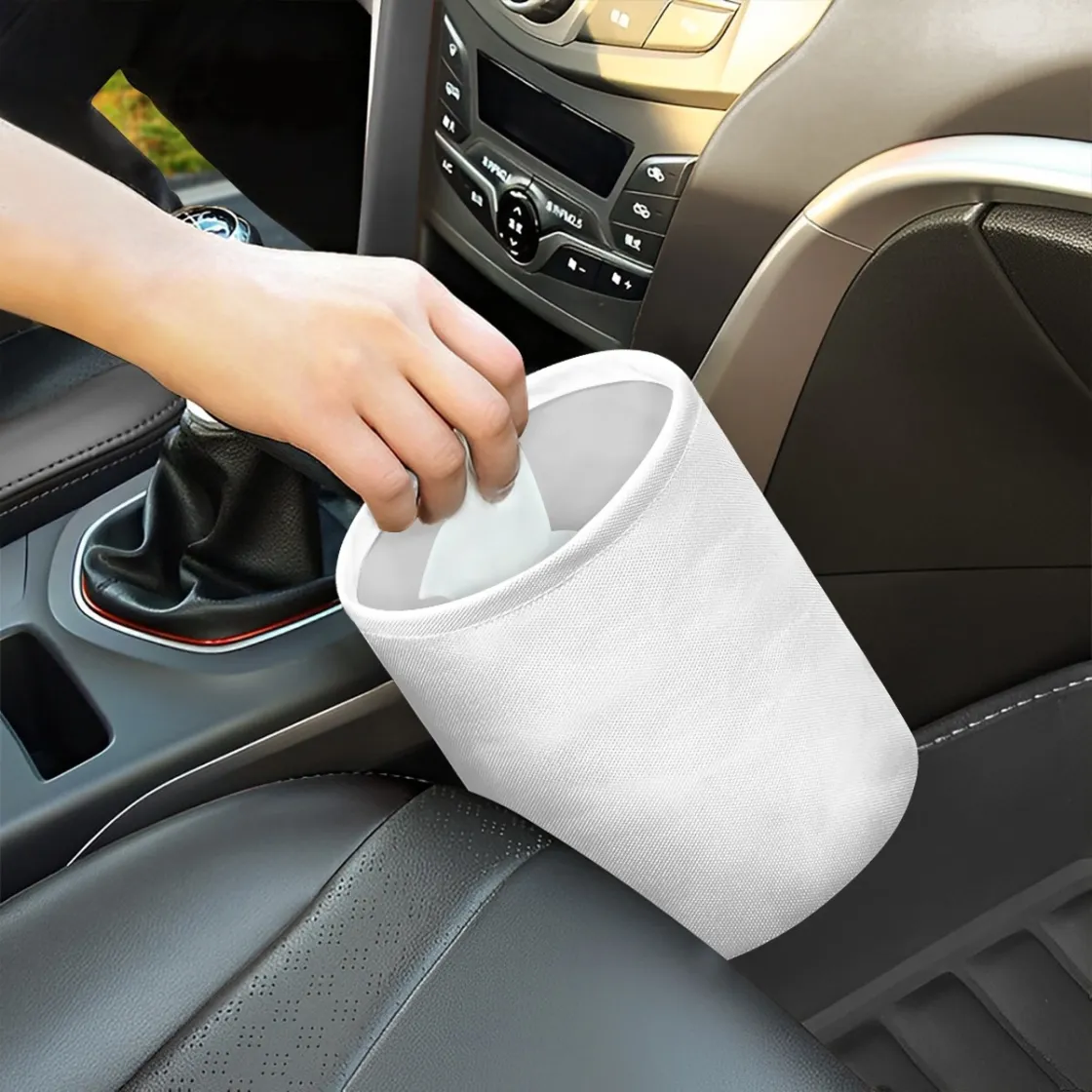 Minimalist Fabric Car Trash Can